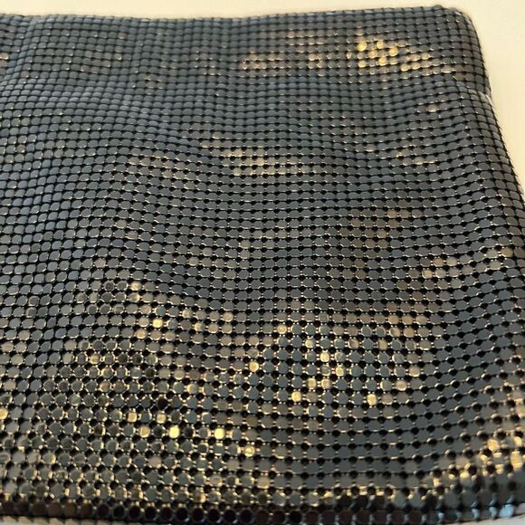 WHITING & DAVIS Black Mesh Evening Bag Clutch - Picture 4 of 7